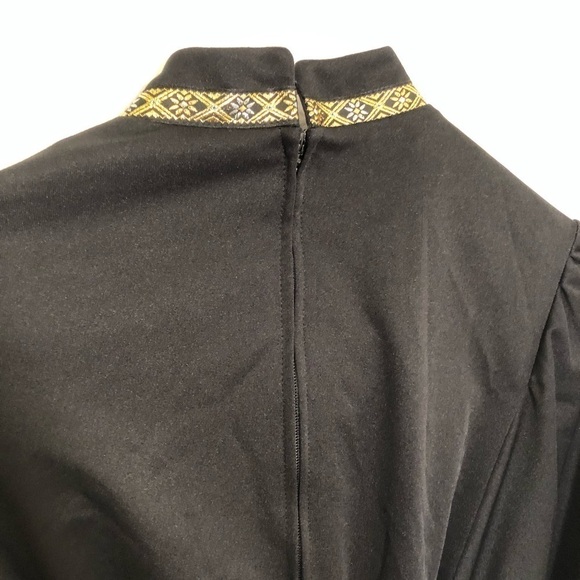 Vintage Caron Chicago Japanese Tunic Black Embroidered - Picture 9 of 10